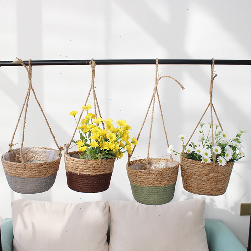 Spider Plant Hanging - Cesto appeso in paglia Vaso da