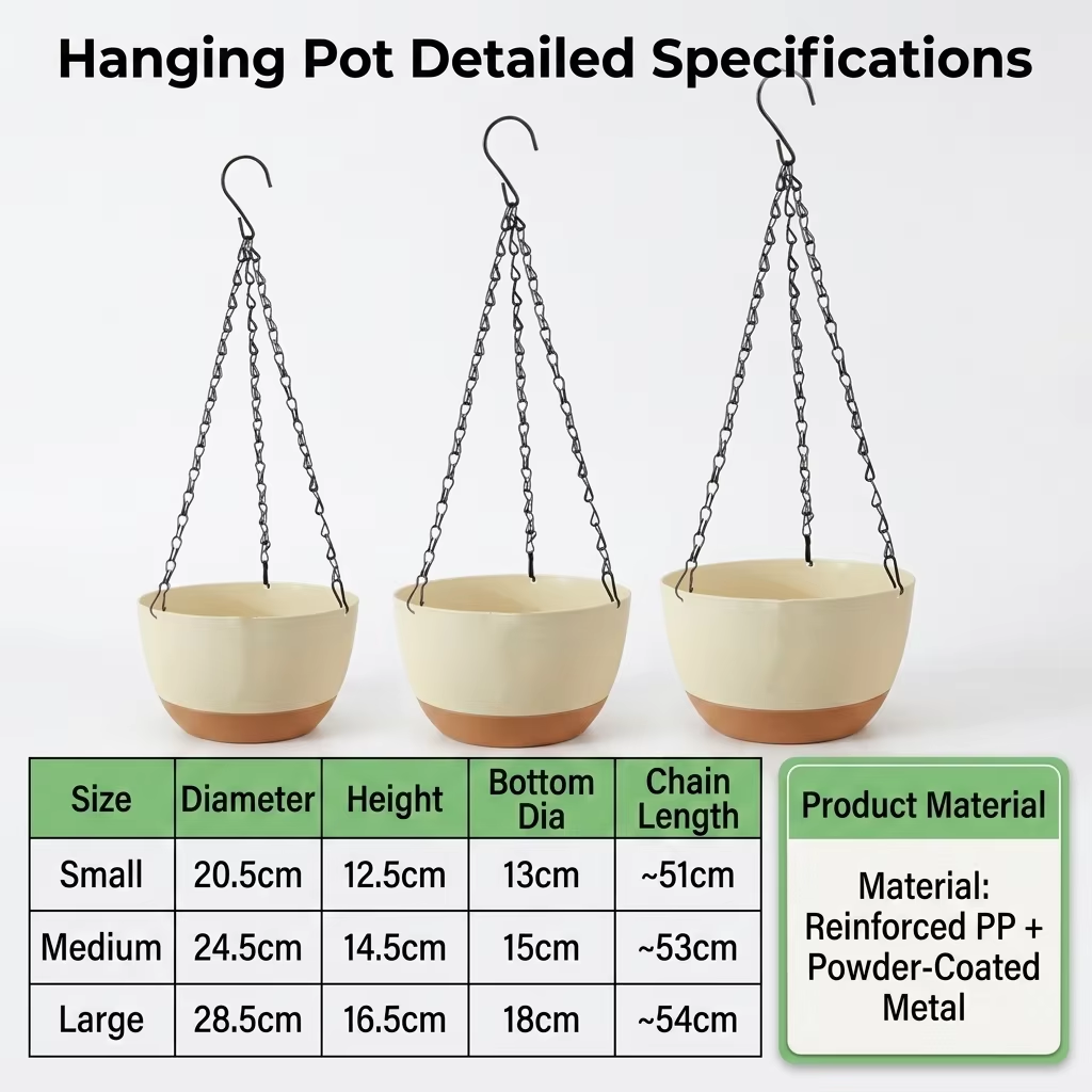 Spider Plant Hanging - Vasi per Fiori Moderni Bicolore da
